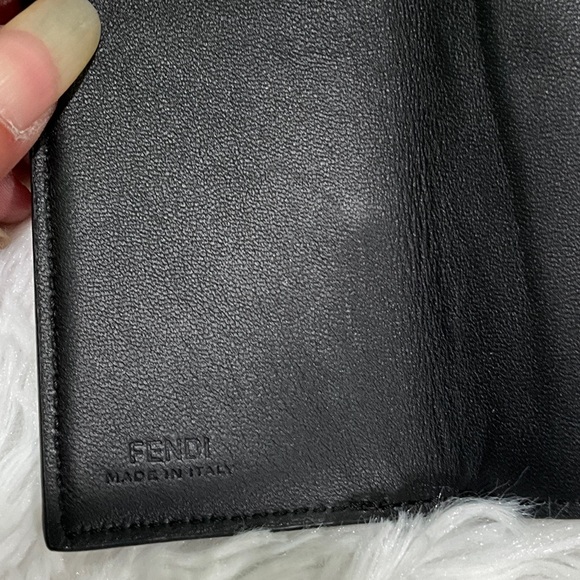 RARE FENDI X JOSHUA VIDES Nappa Matisse FF Embossed Micro Tri-Fold Wallet - Picture 13 of 13